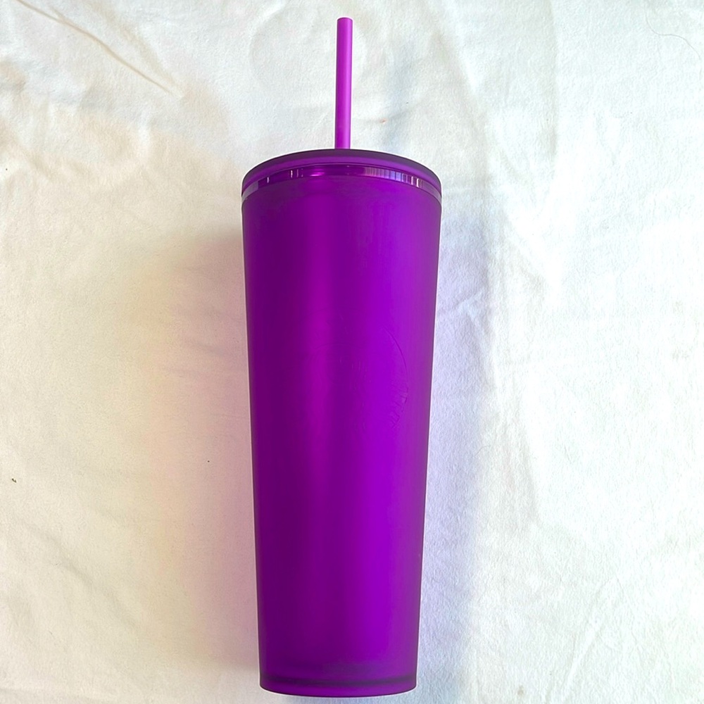 RARE Starbucks Matte Purple Soft Touch Tumbler Cold Cup Venti 2022